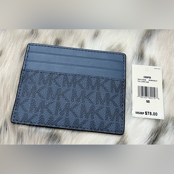 Michael Kors Tall Card Case NWT - Blue - Picture 2 of 4